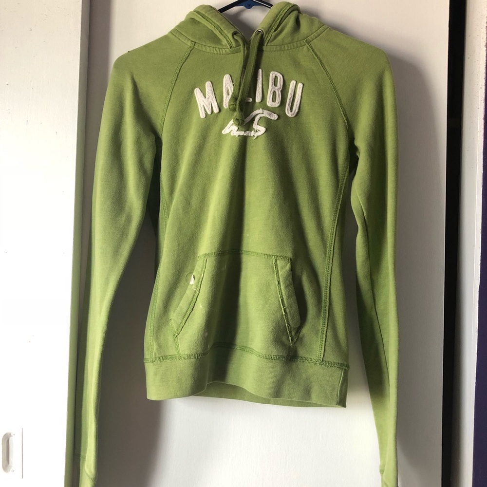 Green Hollister Pullover Hoodie